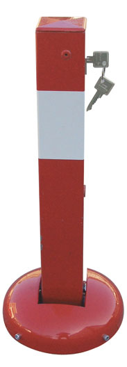Absperrpfosten -Bollard Leipzig- 70 x 70 mm aus Stahl, zum Einbetonieren oder Aufdübeln, umlegbar