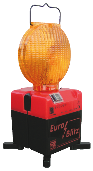 Blitzleuchte -Euro-Blitz- ein- / zweiseitig, Batterie- o. Akkubetr., wahlweise Aufdruck -Feuerwehr-