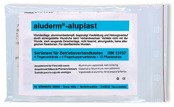 Fingerverbände-Sortiment -aluderm®-aluplast-, wahlweise nach DIN 13157 und DIN 13169