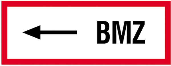 Hinweisschild, BMZ (linksweisend)