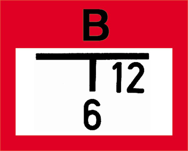 Hinweisschild auf einen Löschbrunnen, nach DIN 4066 (B1)