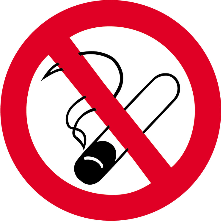 Sonderschild, Rauchen verboten, wahlweise ø 420 und ø 600 mm