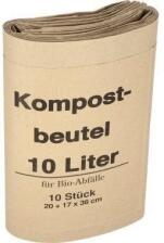 M&uuml;llsack Bio 20+16x36cm Papier braun, 10l, 10 St./Pack, Made in Germany, NEUTRALWARE