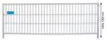 Bauzaun ′Basic Niedrig′, Höhe 1,20 m, MW 300/100, Standrohre ø 40 mm - Modellbeispiel: Mobilzaun