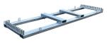 Bauzaun ′Profi′ Komplett-Set inkl. 29 Bauzaunelemente, 2 Paletten und 30 Füßen - Modellbeispiel: