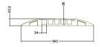 Technische Ansicht: Kabelbrücke Typ 535 seitlich (Art. 13838)