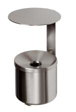 Modellbeispiel: Wandascher -Cubo Alberto- 0,6 Liter, aus Edelstahl, mit Edelstahl-Dach (Art. 16839)