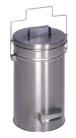 Abfallbehälter -Cubo Alano- 25 Liter aus Edelstahl, mit Gleitdeckel und Tragegriff