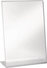 Tischaufsteller DIN A4 hoch, freistehend, glasklares Acryl, 2er Set, HELIT