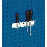 Schraubendreherhalter BOTT, für Lochplatten, 7 Aufnahmen, 225 mm, 4 x Ø 7 mm, 3 x Ø 13 mm