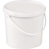 Eimer PP weiß, 3l, 5l, 10l, 15l, mit Bügelgriff, Stülpdeckel, lebensmittelecht, temperaturbeständig