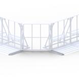 Rampe für Bühnengitter aus Stahl, silber, Länge 720 mm