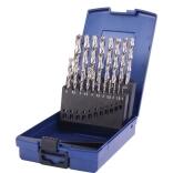 Spiralbohrersatz HSS DIN 338 Typ N 19tlg oder 25tlg, 1-10mm oder 1-13mm, Kunststoffkassette