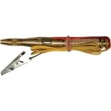 Autolichtprüfer 6-24 V DC, KFZ-Prüflampe, Messing, Krokodilklemme, Tasche, optische Anzeige