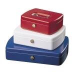 BURG-WÄCHTER Geldkassette Office-Line, pulverbeschichtet, weiß oder blau, inkl. Zylinderschloss