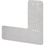 Edelstahl Abdeckung für verdeckte Montage Montageplatte DIN L/R 165x160mm DENI