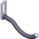 Werkzeughalter 98,5mm STA verzinkt, gebogen, für Stahllochplatten 11400, 2 Stück, rutschfest