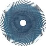 Radialbürstenscheibe 75mm K.80 gelb, K.120 weiß, K.220 rot, K.400 blau, 3M, 20000min-¹