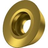 Fräswendeschneidplatte ISO RDGT 1003MOT, PVD beschichtet, 3,9mm, max. Schnitttiefe 2,5mm, PRAMET