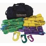 Rundschlingen-Set Profi 15-tlg, Dolezych PES, 2-3t, in Sporttasche, inkl. Textilhaken