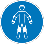 Gebotsschild, Schutzausrüstung für Rollsport benutzen