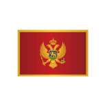Länderflagge Montenegro, Stoffqualität FlagTop 110 g / m² oder 160 g / m²