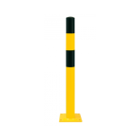 Rammschutzpoller -Mountain S- ø 90 mm aus Stahl, gelb / schwarz, zum Einbetonieren oder Aufdübeln