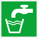 Rettungsschild Trinkwasser, langnachleuchtend