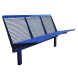Sitzbank -Level- mit Rückenlehne, Stahl, Sitz- und Rückenfläche Drahtgitter, zum Einbetonieren