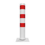Stahlrohrpoller / Rammschutzpoller -Bollard- ø 152 mm, neigbar, feststehend, wahlweise rot / weiß