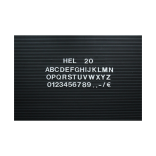 Steckbuchstaben -Hel- für Rillengummitafel, Höhe 20 mm, weiß, versch. Varianten