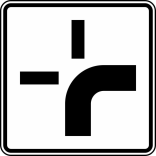 Verkehrszeichen 1002-20 StVO, Verlauf der Vorfahrtstraße