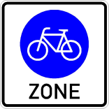 Verkehrszeichen 244.3 StVO, Beginn einer Fahrradzone