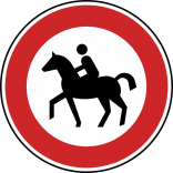 Verkehrszeichen 257-51 StVO, Verbot für Reiter