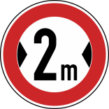 Verkehrszeichen 264 StVO, Verbot für Fahrzeuge über ... Breite