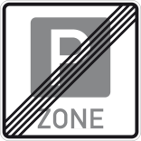 Verkehrszeichen 314.2 StVO, Ende einer Parkraumbewirtschaftungszone
