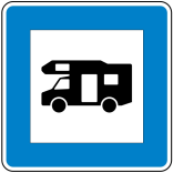 Verkehrszeichen 365-67 StVO, Wohnmobilplatz