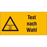 Warnschild -Protect- selbstklebend, Piktogramm und Text nach Wahl