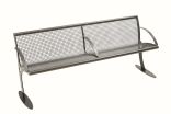 Sitzbank -Malo Plus- Stahl, mit Rückenlehne