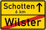 Verkehrszeichen 310-40 StVO, Ortstafel doppelseitig (Rückseite VZ 311)