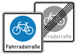 Verkehrszeichen 244.1-40 StVO, Fahrradstraße, doppelseitig