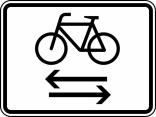 Verkehrszeichen 1000-32 StVO, Kreuzender Radfahrerverkehr von links und rechts