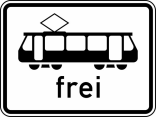 Verkehrszeichen 1024-16 StVO, Straßenbahnen frei
