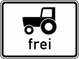 Verkehrszeichen 1024-17 StVO, Kraftfahrzeuge und Züge, ... frei