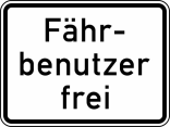 Verkehrszeichen 1028-34 StVO, Fährbenutzer frei