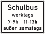 Verkehrszeichen 1042-36 StVO, Schulbus (tageszeitliche Benutzung)