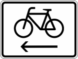 Verkehrszeichen 2201 StVO, Radfahrer Radweg links benutzen