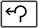 Verkehrszeichen 1000-13 StVO, Umleitungsbeschilderung Dreiviertelkreis