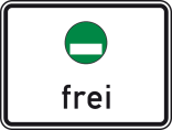 Verkehrszeichen 1031-52 StVO, Freistellung vom Verkehrsverbot nach § 40 Abs. 1 des Bundes-Immissionsschutzgesetzes. Grüne Plakette frei
