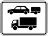 Verkehrszeichen 1048-20 StVO, Nur Pkw mit Anhänger und Kfz über 3,5t